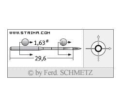 Strojové jehly pro průmyslové šicí stroje Schmetz 88X1 100