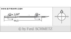 Strojové jehly pro průmyslové šicí stroje Schmetz 71 R 200