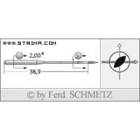 Strojové jehly pro průmyslové šicí stroje Schmetz 135X16 R TW 100