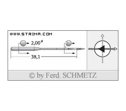 Strojové jehly pro průmyslové šicí stroje Schmetz 134-35 SD1 110