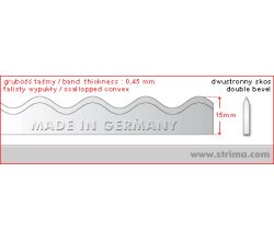 Nůž do pásové pily 5250x15x0,45mm convex BS