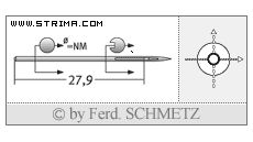 Strojové jehly pro průmyslové šicí stroje Schmetz 292100