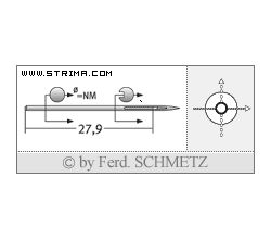 Strojové jehly pro průmyslové šicí stroje Schmetz 292100