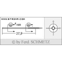Strojové jehly pro průmyslové šicí stroje Schmetz 292 60