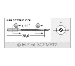 Strojové jehly pro průmyslové šicí stroje Schmetz B-26 SES 75