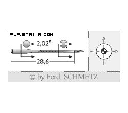 Strojové jehly pro průmyslové šicí stroje Schmetz MY 1072 120