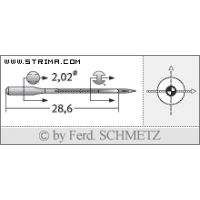 Strojové jehly pro průmyslové šicí stroje Schmetz MY 1072 110
