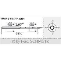 Strojové jehly pro průmyslové šicí stroje Schmetz 88X1 75