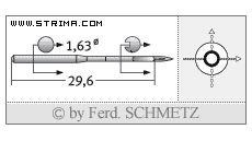 Strojové jehly pro průmyslové šicí stroje Schmetz 88X1 130