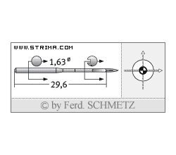 Strojové jehly pro průmyslové šicí stroje Schmetz 88X1 SES 100
