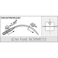 Strojové jehly pro průmyslové šicí stroje Schmetz 4117 70