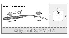 Strojové jehly pro průmyslové šicí stroje Schmetz UY 154 GAS 140
