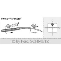 Strojové jehly pro průmyslové šicí stroje Schmetz UY 8454 GAS 110