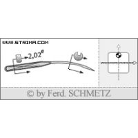 Strojové jehly pro průmyslové šicí stroje Schmetz UY 154 GFS 65