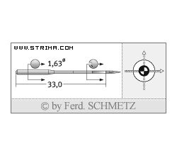 Strojové jehly pro průmyslové šicí stroje Schmetz 501 SUK 120