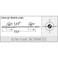 Strojové jehly pro průmyslové šicí stroje Schmetz 501 SUK 130