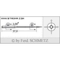 Strojové jehly pro průmyslové šicí stroje Schmetz 149X7 SPI 90