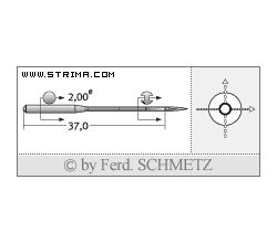 Strojové jehly pro průmyslové šicí stroje Schmetz 149X7 SPI 90