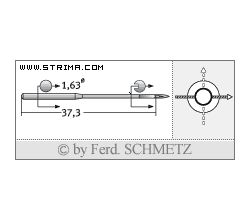 Strojové jehly pro průmyslové šicí stroje Schmetz BQX1 70