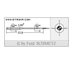 Strojové jehly pro průmyslové šicí stroje Schmetz B-67 SUK 70