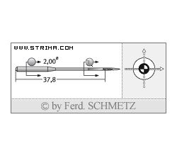 Strojové jehly pro průmyslové šicí stroje Schmetz B-67 SUK 100
