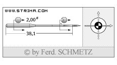 Strojové jehly pro průmyslové šicí stroje Schmetz 134-35 SUK SERV 7 140