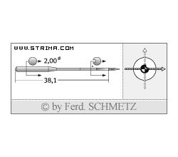 Strojové jehly pro průmyslové šicí stroje Schmetz 134-35 CL SES SERV 7 130