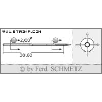Strojové jehly pro průmyslové šicí stroje Schmetz DVX57 SPI 130