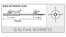 Strojové jehly pro průmyslové šicí stroje Schmetz DVX57 SPI 130