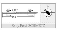 Strojové jehly pro průmyslové šicí stroje Schmetz 332 LL 140