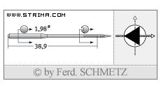 Strojové jehly pro průmyslové šicí stroje Schmetz 332 D 140
