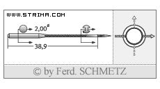 Strojové jehly pro průmyslové šicí stroje Schmetz B-63 SKL 90