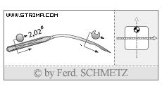 Strojové jehly pro průmyslové šicí stroje Schmetz 251 SES 90