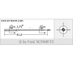Strojové jehly pro průmyslové šicí stroje Schmetz TQX3 SES 100