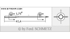 Strojové jehly pro průmyslové šicí stroje Schmetz TQX3 140