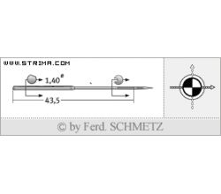 Strojové jehly pro průmyslové šicí stroje Schmetz 854 S STR 110