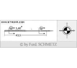 Strojové jehly pro průmyslové šicí stroje Schmetz 854 S STR 100