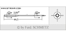 Strojové jehly pro průmyslové šicí stroje Schmetz 190 (R) 140