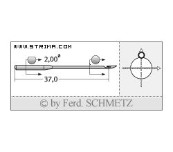 Strojové jehly pro průmyslové šicí stroje Schmetz 660 LG 170