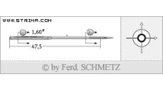 Strojové jehly pro průmyslové šicí stroje Schmetz L 83 TOP 130