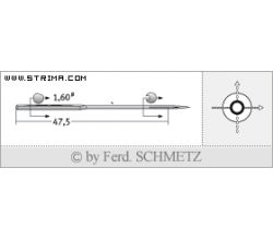 Strojové jehly pro průmyslové šicí stroje Schmetz L 83 TOP 70