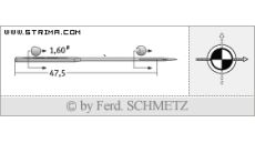 Strojové jehly pro průmyslové šicí stroje Schmetz L 83 TOP STR 70