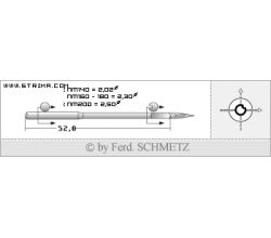 Strojové jehly pro průmyslové šicí stroje Schmetz 216X1 250
