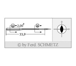 Strojové jehly pro průmyslové šicí stroje Schmetz 4463 KK S 70