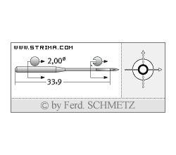 Strojové jehly pro průmyslové šicí stroje Schmetz 265-5 70