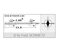 Strojové jehly pro průmyslové šicí stroje Schmetz 134 DI 100