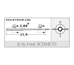 Strojové jehly pro průmyslové šicí stroje Schmetz 134 CR 70