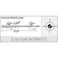 Strojové jehly pro průmyslové šicí stroje Schmetz 134 CL SUK 140