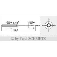 Strojové jehly pro průmyslové šicí stroje Schmetz UY 180 GS 150
