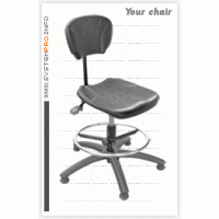 Průmyslová židle SYSTEM PRO BLACK 1B+2A+3A+4A+5A